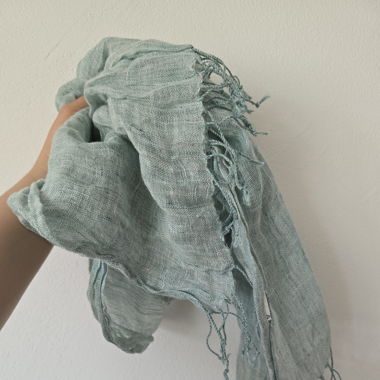 Light Mint Green Fringed Scarf