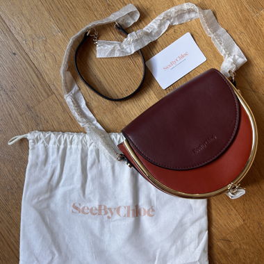 See by Chloe Burgundy Mara Evening Bag 