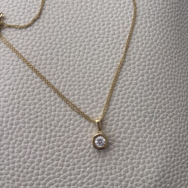Golden CHRIST Necklace with Zirconia