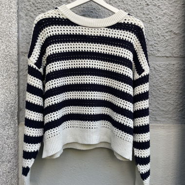 Maglione in maglia a righe MNG