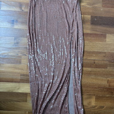 Rosa Paillettenkleid midi