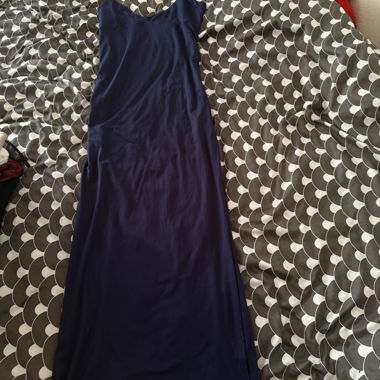 Abito lungo blu navy