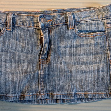 Gonna mini in jeans blu