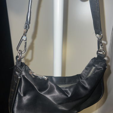 Borsa Zara nera satin