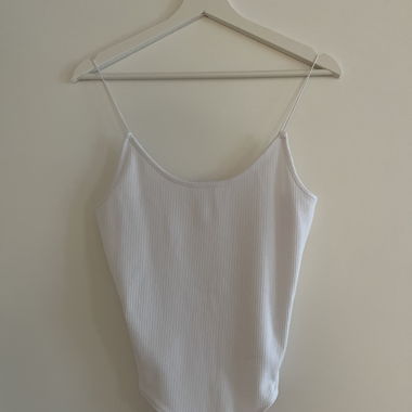 Body / Weiss / Off shoulder / Gerippelt 