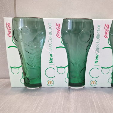 2010 McDonald's Coca Cola Glas 3 Gläser in Grün