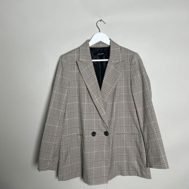 Zara Basic Plaid Blazer