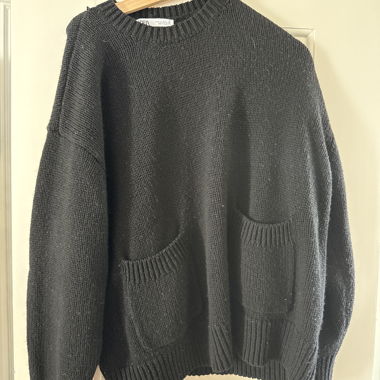 Black knit sweater