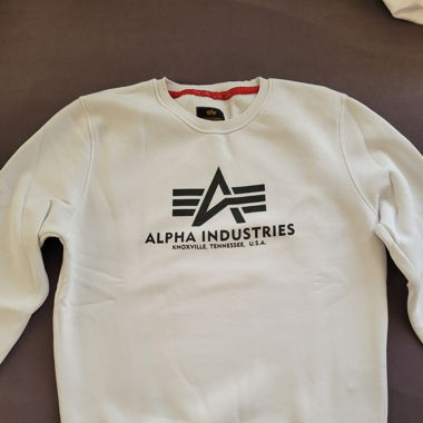 Alpha Industries Sweatshirt, Size M, white