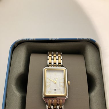 Raquel Uhr Fossil Silber-Gold 