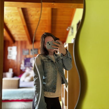 Veste en jean bleu