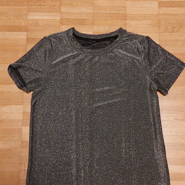 Glitzer T-Shirt schwarz