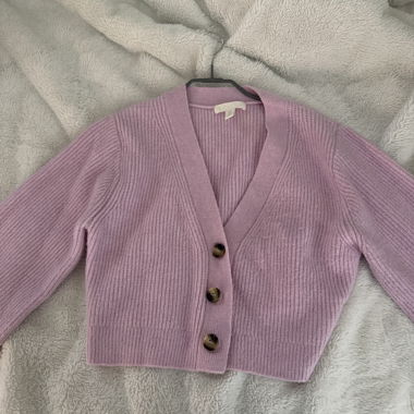 rosa strick jacke