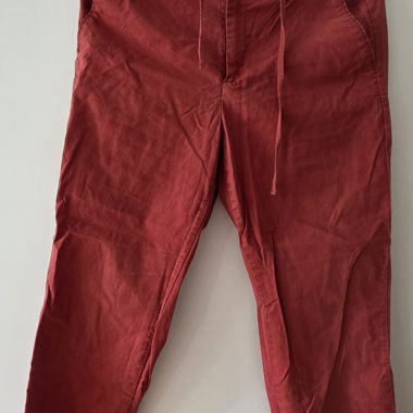 Pantaloni in lino UNIQLO rossi M