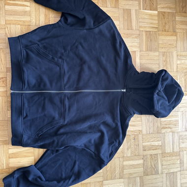 Black Oversized Zip Hoodie