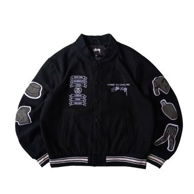 Vintage Stüssy X CDG 40th Anniv Varsity Jacket (M)