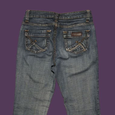 Jeans flare vita bassa cache