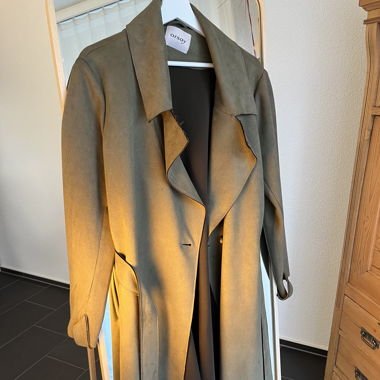 Trenchcoat Wildleder-Optik