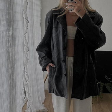 Vintage Leather Coat M/L