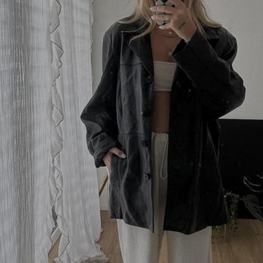 Vintage-Ledermantel M/L
