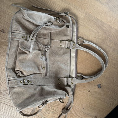 Beige Leather Handbag