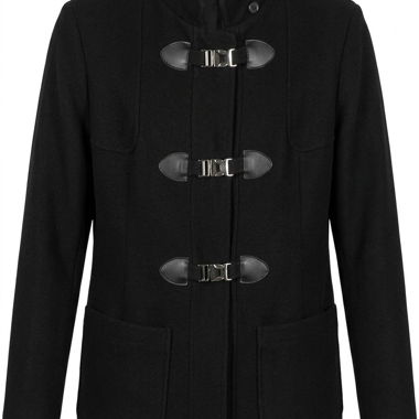 Sapotillio Black Coat with Buckles