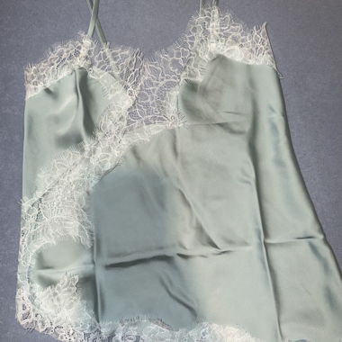 Satin top with lace