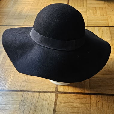 Black Hat with Wide Brim