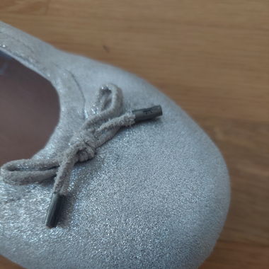 Palladium ballerinas Y2K silver