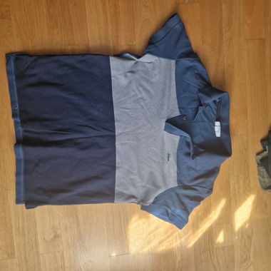 Polo Lacoste blu e grigio taglia S