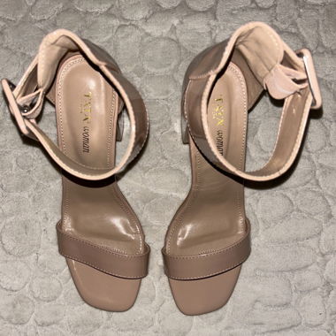 Nude Block Heel Sandals