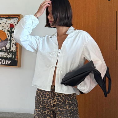 RINON LONG SLEEVE TOP WHITE