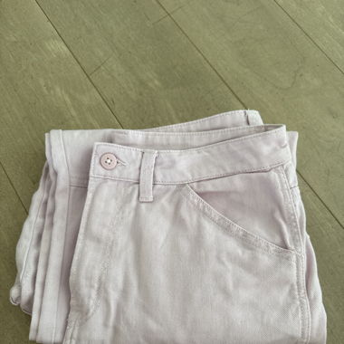 Lange rosa Cargohose 