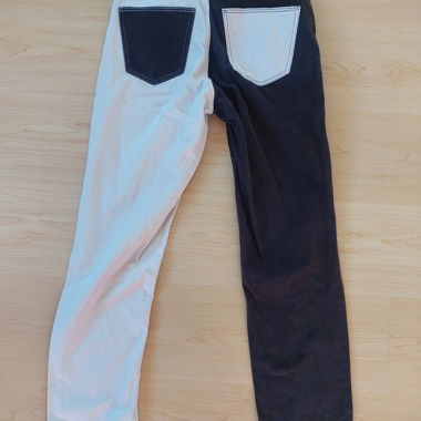 Pantaloni Bershka nero e bianco, taglia 38
