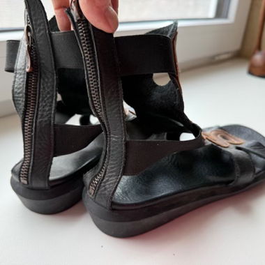 Black High-Top Sandals