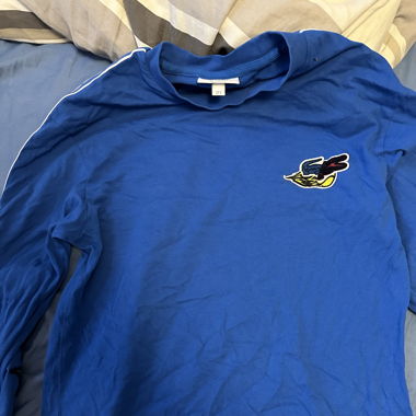 Blauer Lacoste-Pullover