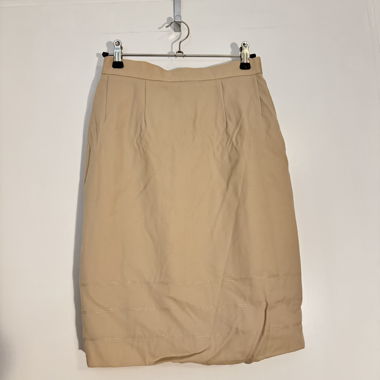 Light beige wool pencil skirt, size 36