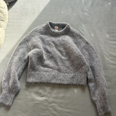 Pull H&M gris en laine-alpaga