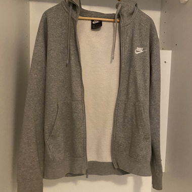 Felpa con zip Nike grigia