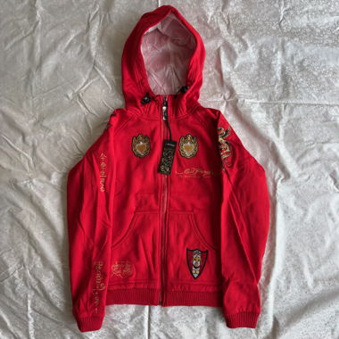 Ed Hardy zip-up hoodie with tags