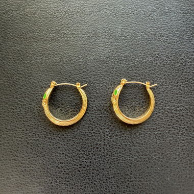 Boucles d’oreilles serpent plaqué or 18K
