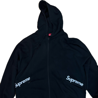 Supreme Color Blocked Zip Up Hooded Sweatshirt
