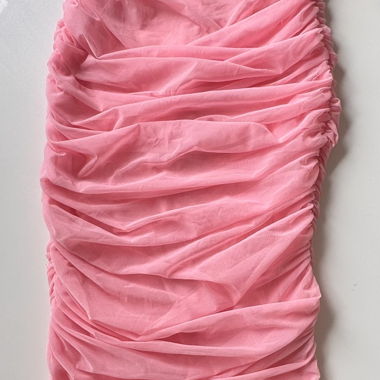 Pink ruched dress