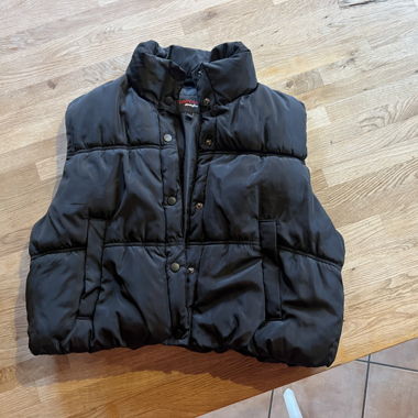 Veste sans manche, Crop top, noir 