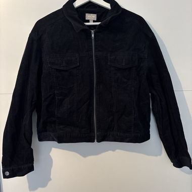 Schwarze Cordjacke YES OR NO