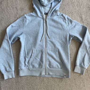 Veste à capuche zippée bleue