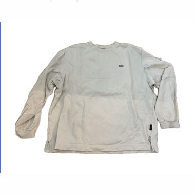 Pull col rond Lacoste vintage oversize crème