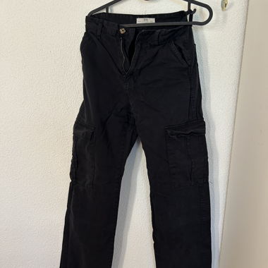 Baggy Cargo Jeans Schwarz Grösse 34