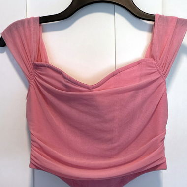 Top Croset rose