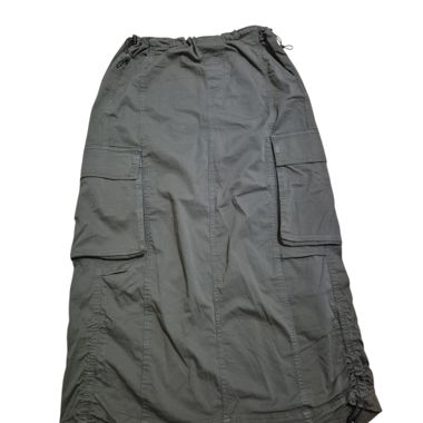 Long Kaki Cargo Skirt Bershka Taill S